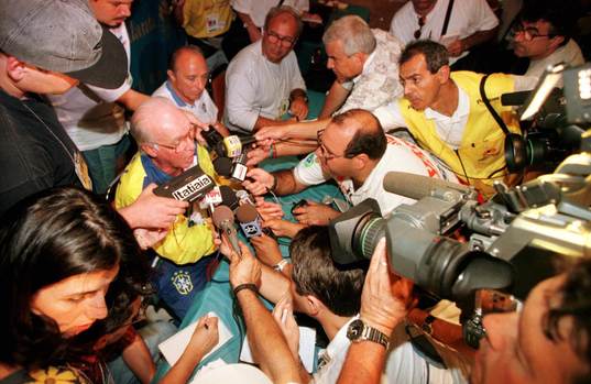 OS, Fotboll, Brasilien, Mario ZAGALLO ansattes hårt av