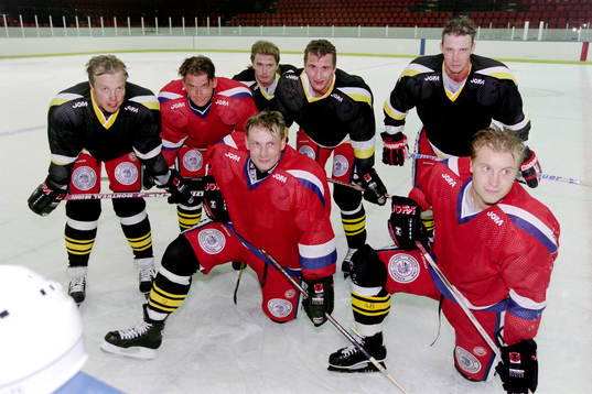 Janne Ojanen, Juha Riihijärvi, Marko Kiprusoff, Kari