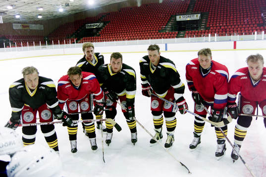 Janne Ojanen, Juha Riihijärvi, Marko Kiprusoff, Kari