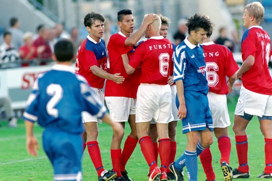 Fotboll, Uefacupen, kval, Helsingborg - Dynamo 93 Minsk,