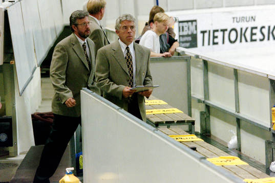 Kent Forsberg, förbundskapten och Barry Smith, ass.