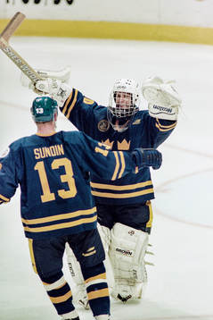 Mats Sundin och Tommy Söderström, målvakt i Sverige