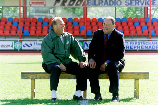 Bengt Lydeborn och Lennart Söderberg, tränare i Västerås