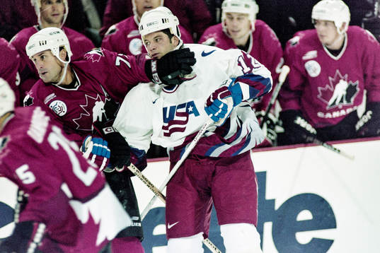 Bill Guberin, USA och Paul Coffey, Kanada