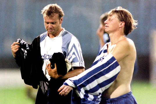 Lars Eriksson, målvakt i Porto och Stefan Pettersson,