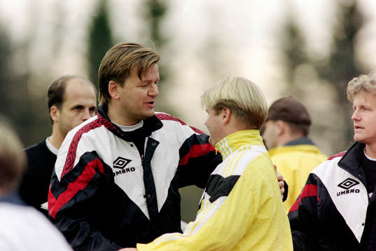 Anders B Johansson, tränare i Motala och Peter Swärdh,