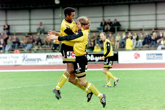 Awet Estefanos och Martin Nilsson, Hässleholm jublar