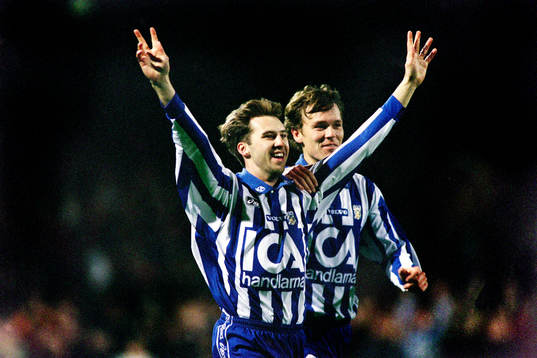 Peter Eriksson och Magnus Erlingmark, Göteborg jublar