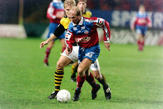 Peter Wibrån, Helsingborg med Johan Mjällby, AIK i ryggen