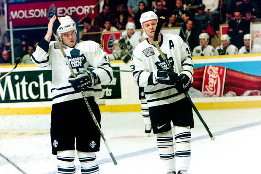 FREDRIK modin och Mats Sundin, Toronto Maple Leafs