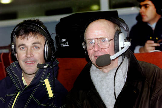 Ralf Edström och Thomas Simson, radiokommentatorer