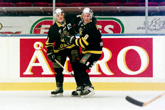 Anders Gozzi och Dick Tärnström, AIK jublar