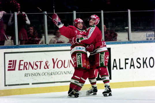 Petteri Nummelin och Per-Johan Axelsson, Frölunda jublar