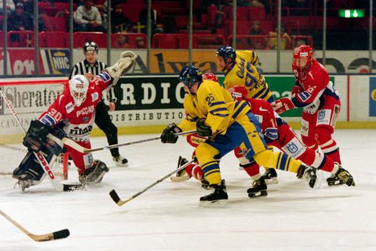 Niclas Sundblad, Sverige framför Sergei Fadeev, målvakt i