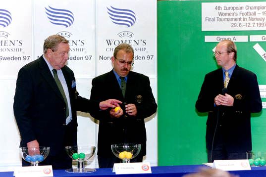 Lennart Johansson, Frantisek Chvalovsky och Thomas Kurth,