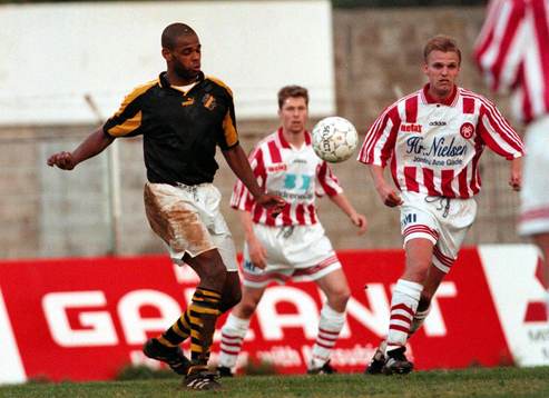 Fotboll, Träningsmatch, AIK - Aalborg, Pascal Simpson