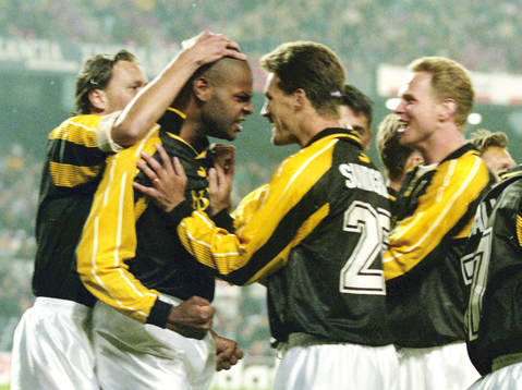 Pascal Simpson och Gary Sundgren jublar
