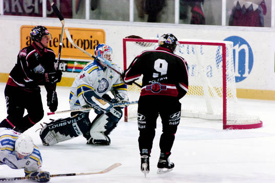 Situation framför Johan Hedberg, målvakt i Leksand