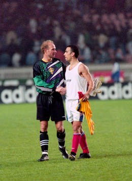 Thomas Ravelli, målvakt, Sverige och Youri Djorkaeff