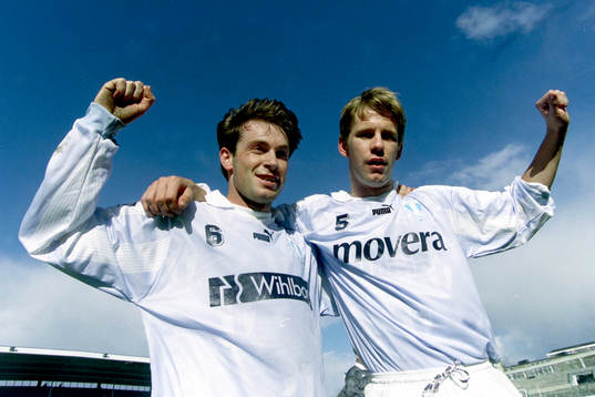 Målskyttarna Hans Mattisson och Tommy Jönsson, Malmö