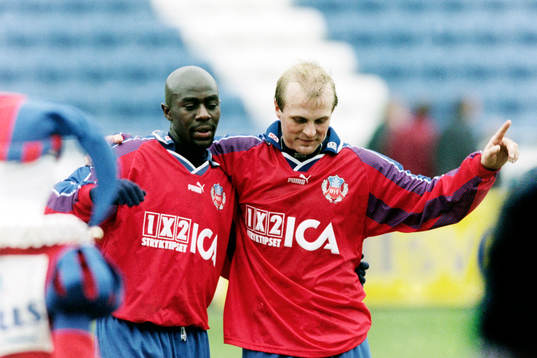 Moses Ndugwa och Peter Wibrån, målskyttar i Helsingborg