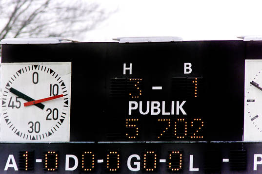 Resultattavlan på Örjans Vall
