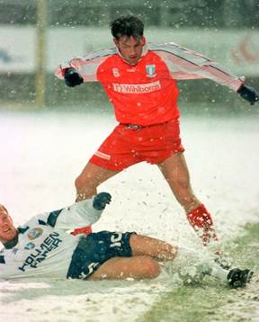 Hans Mattissson, MFF och Magnus Samuelsson, snö,