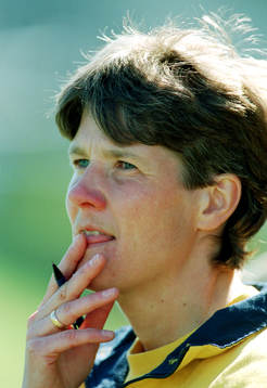 Pia Sundhage, förbundskapten Sverige U20