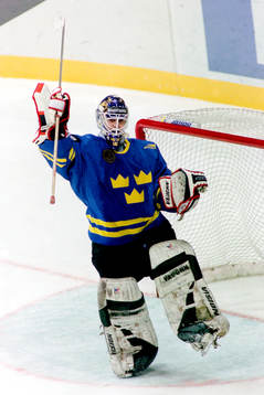 Tommy Salo, målvakt, Sverige jublar