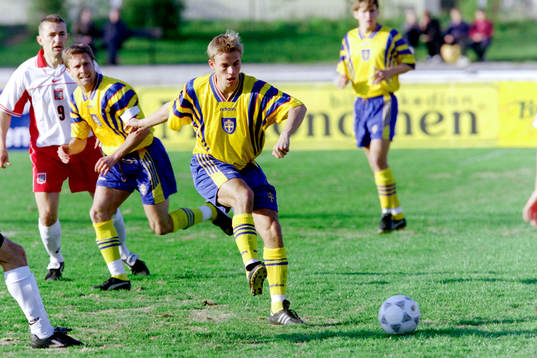 Bläddra bland fler bilder av Fotboll, Sverige B - Polen B, 1-0