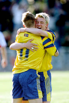 Dan Sahlin och Mathias Svensson, Sverige jublar