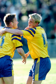 Dan Sahlin och Mathias Svensson, Sverige jublar
