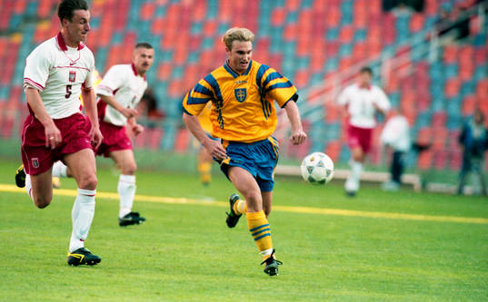 Andreas Andersson, Sverige jagas av Tomasz Hajto