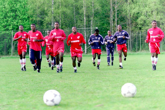 Fotboll, Degerfors, Träning, ungdomar från Sierra Leone