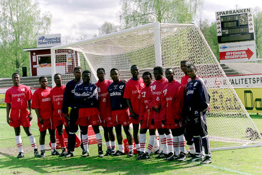 Fotboll, Degerfors, Träning, ungdomar från Sierra Leone