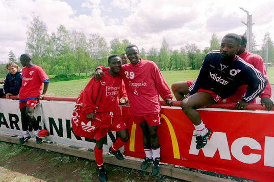 Fotboll, Degerfors, Träning, ungdomar från Sierra Leone