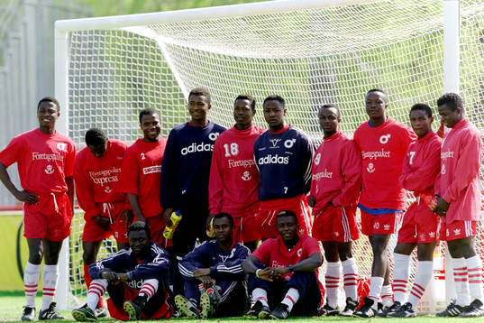 Fotboll, Degerfors, Träning, ungdomar från Sierra Leone