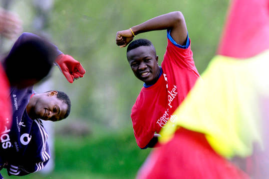 Fotboll, Degerfors, Träning, ungdomar från Sierra Leone