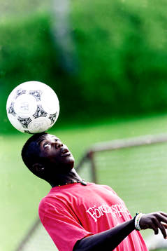 Fotboll, Degerfors, Träning, ungdomar från Sierra Leone