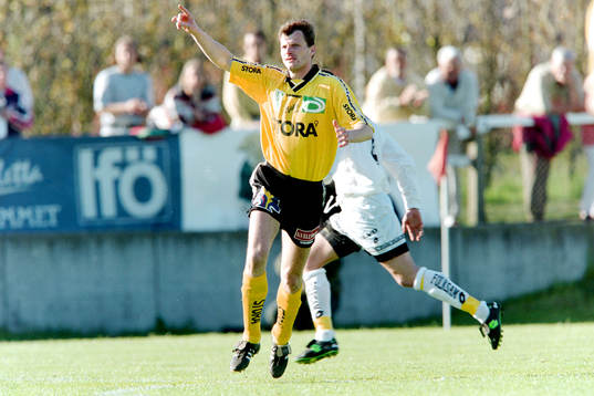 Pär Ekström. tvåmålsskytt i Mjällby
