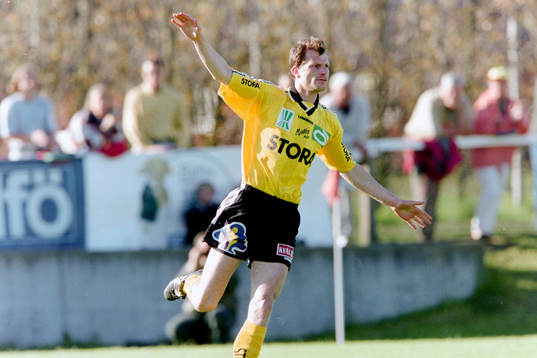 Pär Ekström. tvåmålsskytt i Mjällby