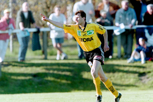 Pär Ekström. tvåmålsskytt i Mjällby