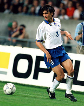 Fotboll -- Paolo Maldini, Italien