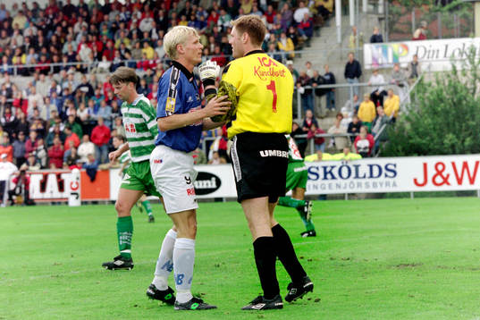 Mats Lilienberg, Halmstad och Stefan Berglund, målvakt i