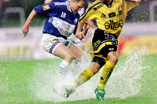 Fotboll, Allsvenskan, Trelleborg - Elfsborg, stoppad p.g.a