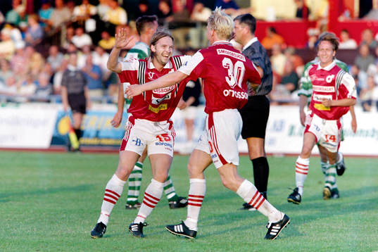 Rickard Larsson och Ulf Ottosson, Degerfors jublar