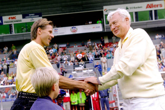 Roland Nilsson och Ingvar Wenehed, ordförande i Helsingborg