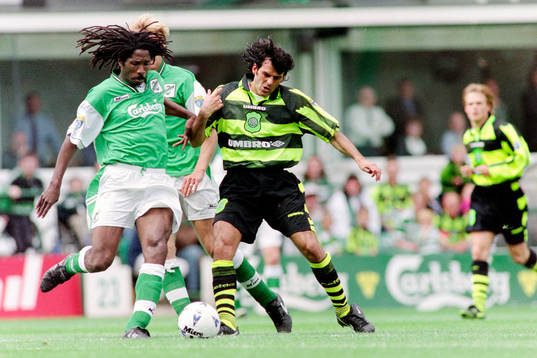 Fotboll, Premier Division, Hibernian - Celtic, 2-1