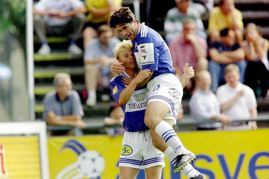 Andreas Hermansson och Amir Teljigović, Trelleborg jublar