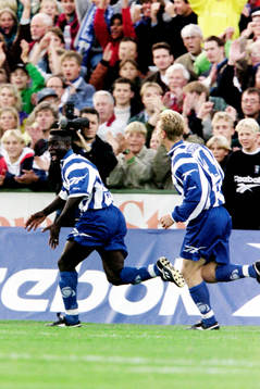 Emmanuel Tetteh och Robert Andersson, Göteborg jublar